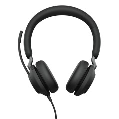 Jabra Evolve2 40 SE MS Stereo Wired Headphones - Premium Sound, Comfort & Style in Black